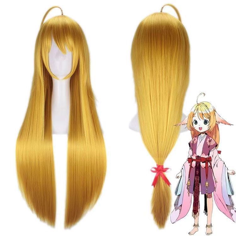 Fox Demon Little Shan Red Su Golden Warm Cos Wig
