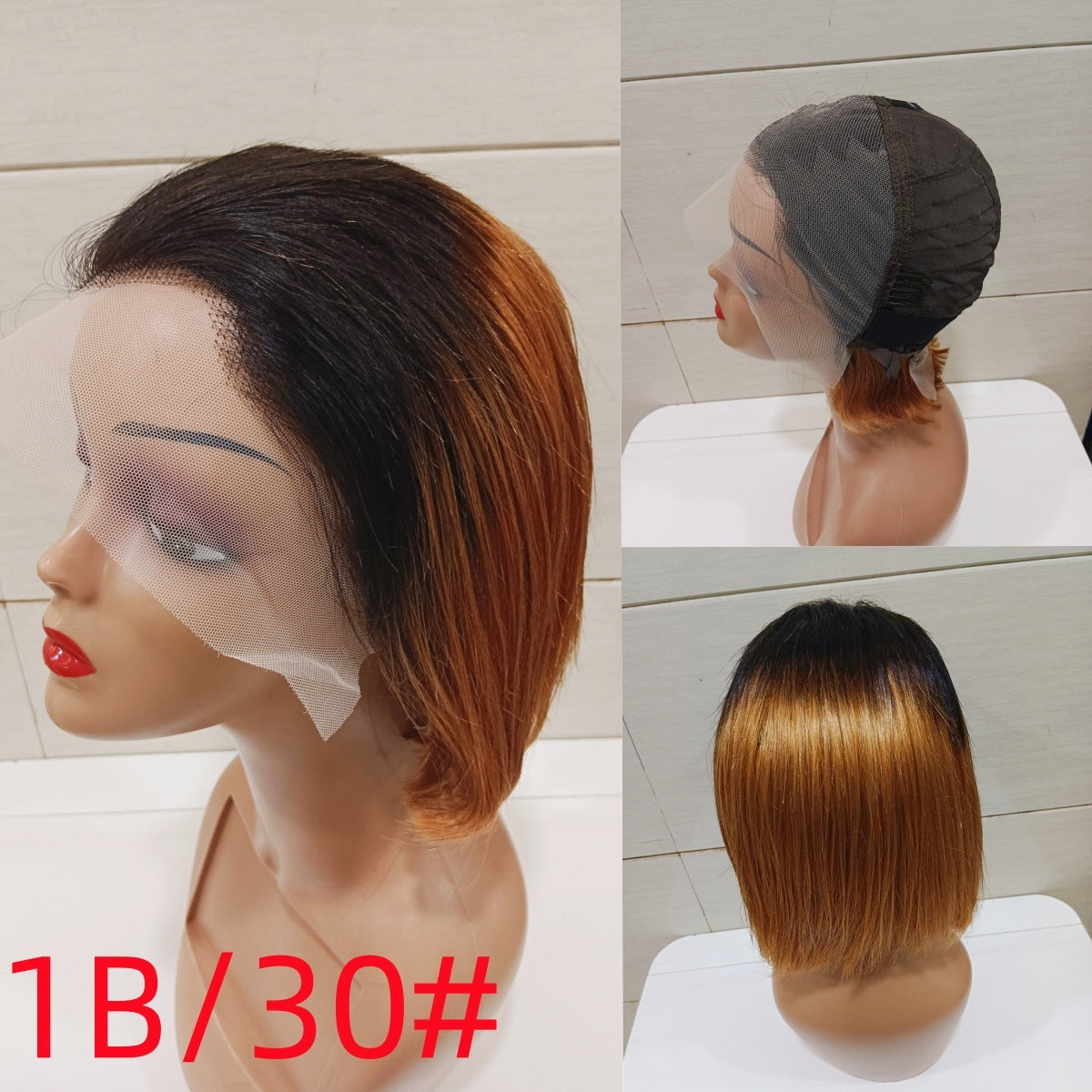 Trendy Slouchy Pretty Versatile Straight Bob Real Hair Wig