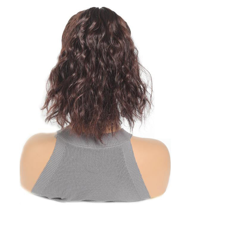 Women's Hat Black Cap Ponytail Integrated Synthetic Corn Wig Short Curly Hair
