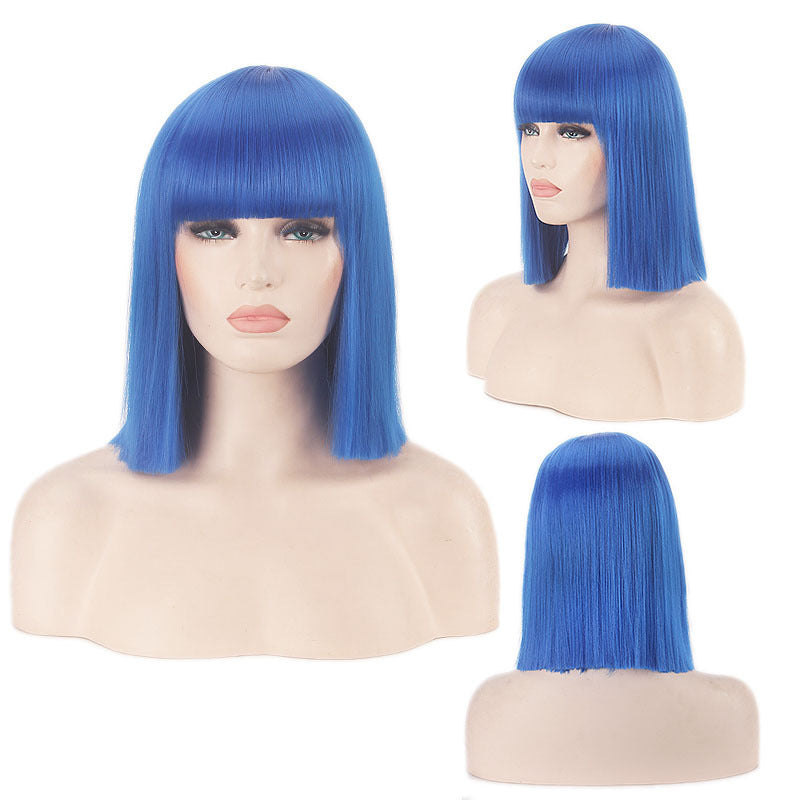 Women's Daily Color Sheath Short Shoulder Straight Cos Wig