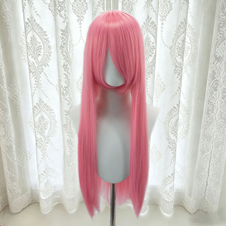 Universal Bangs Long Straight Fiber Rose Net Cos Wig