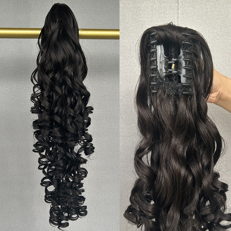 Grip Big Wave Long Curly Hair Claw Wig Ponytail