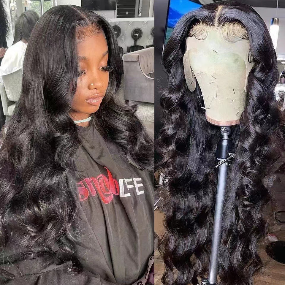 Women's Front Lace African Curly Hair Big Wig Long Curls