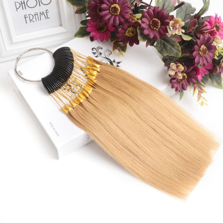 Hairdressing Salon Try Color Wool Tops Band Haircut Test Dyed Real Hair Wig
