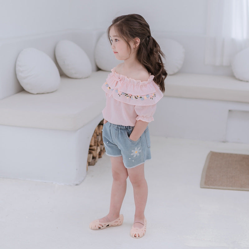 Children's Clothes Wear Korean Style Short Sleeve Doll Children's Shirt