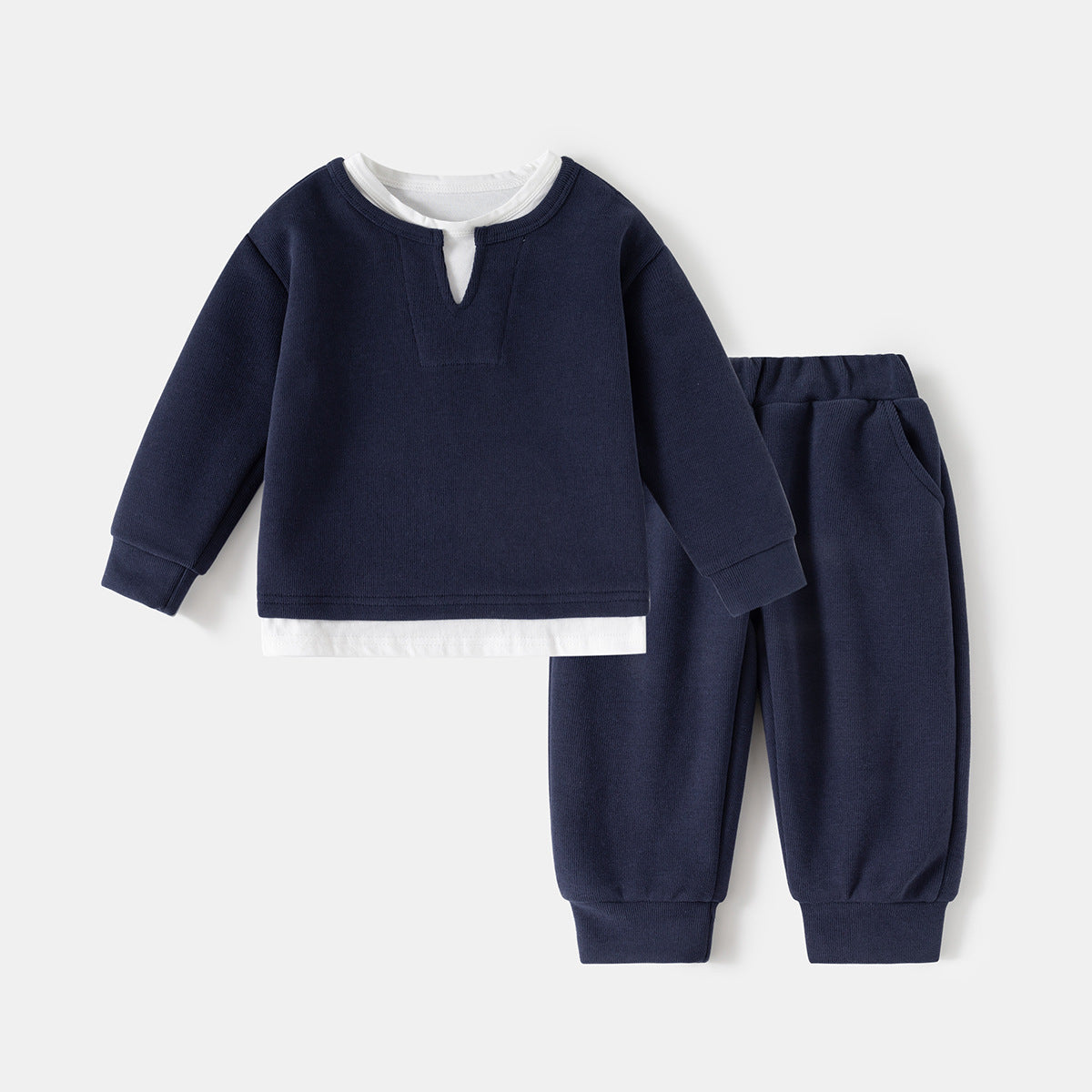 Children's Spring Two-piece Sweaters Long Pants Clothing Children's Suit
