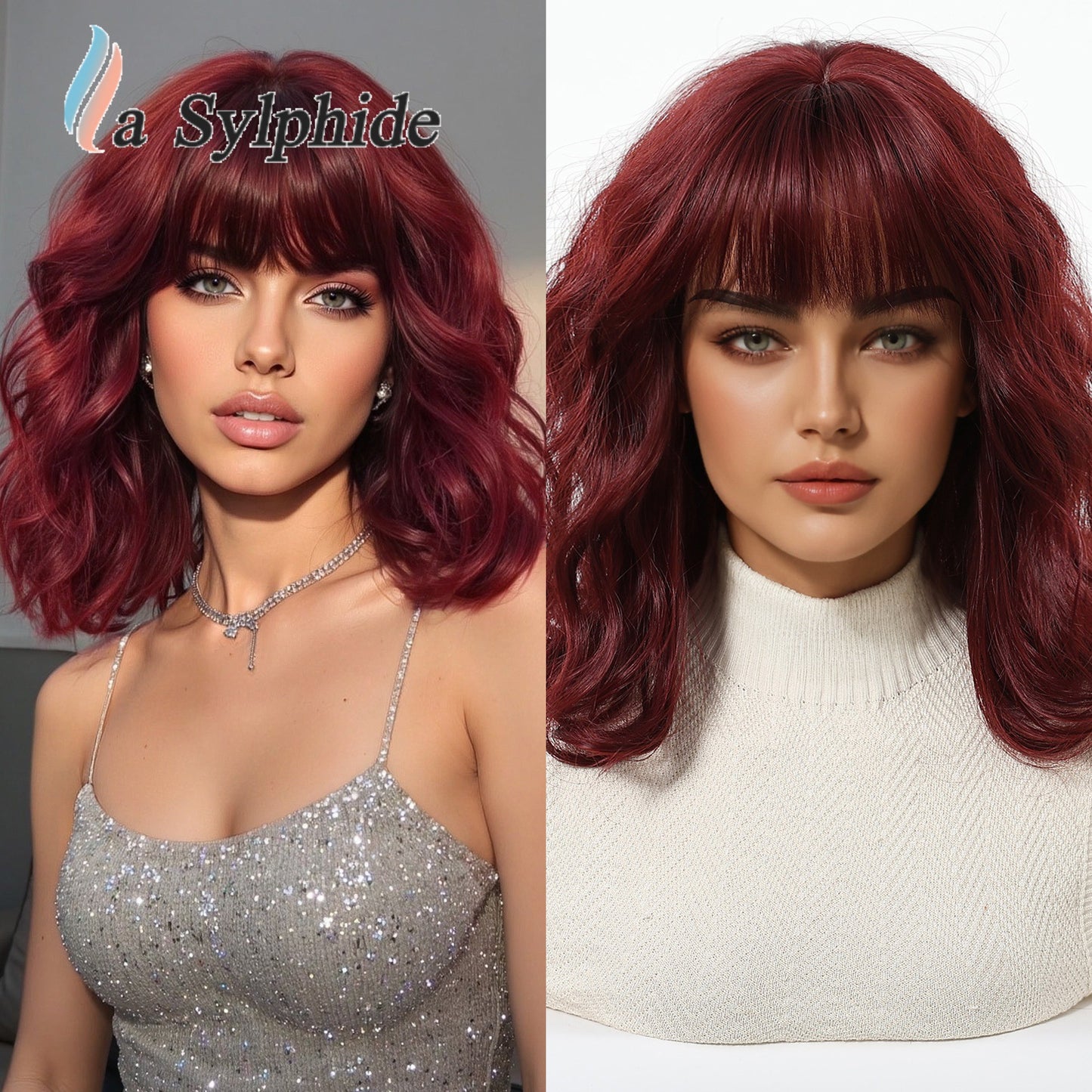 Pretty Women's Golden Gradient Fashion Natural Wig Short Curly Hair