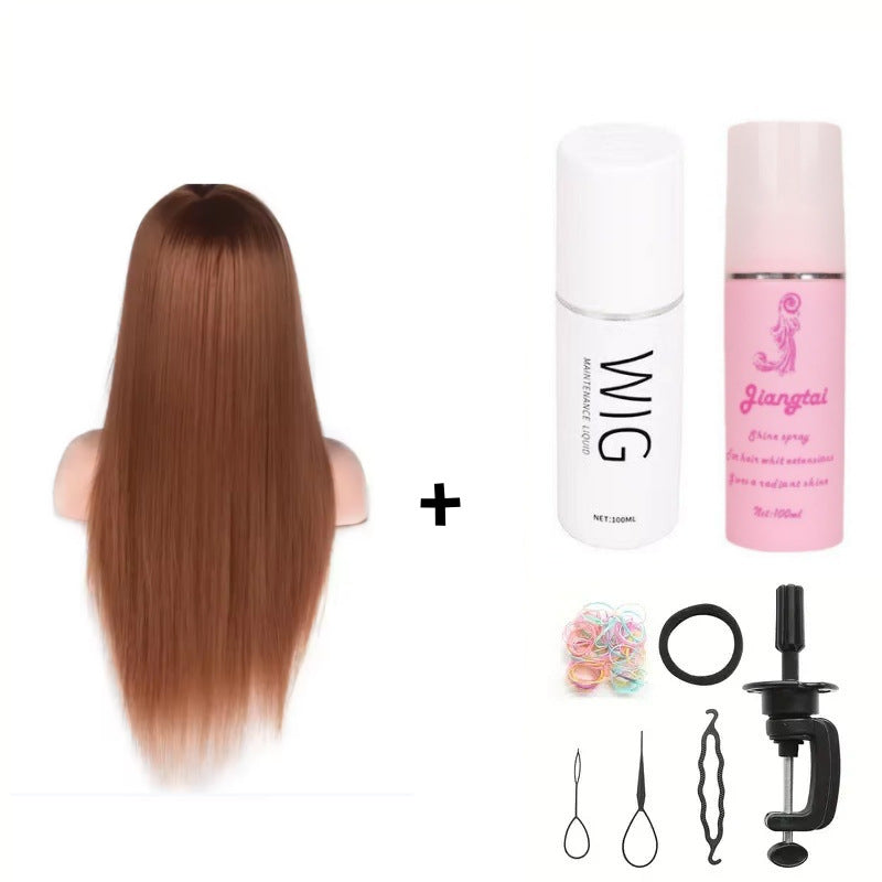 Artificial Hair Mannequin Head Hairdressing Practice Perm Braiding Updo Trimming Other Wig