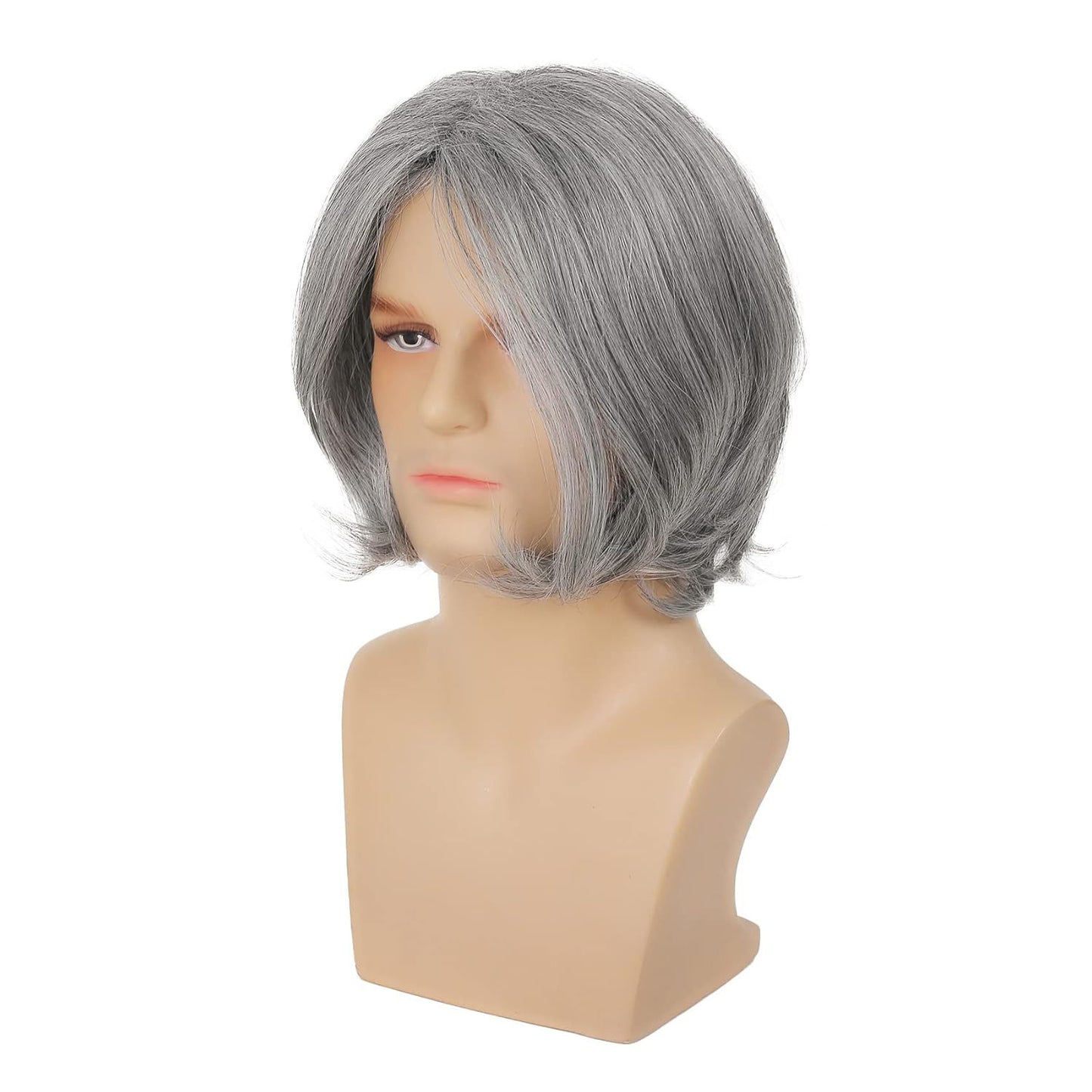 Men's Fashion Sier Gray Head Cover Men's Wig
