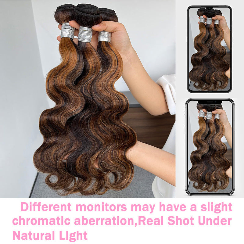 Trendy Graceful Human Hair Weft Piece Other Wig