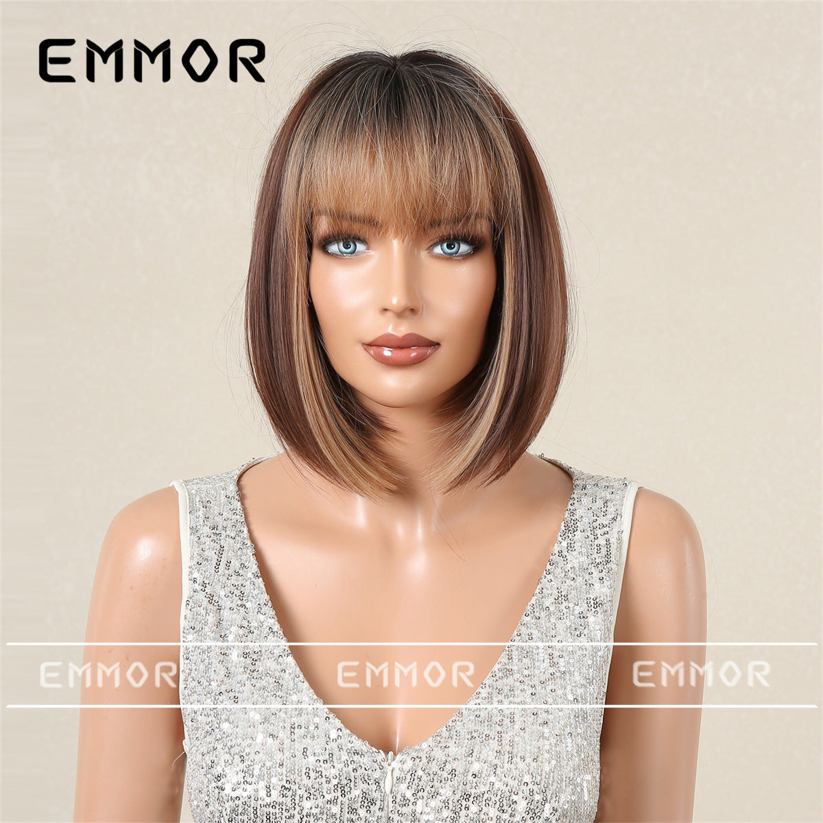 Women's Bangs Summer Lightweight Breathable Optional Wig Short Straight Hair