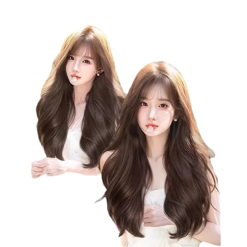 Women's Long Curly Hair Upgrade Craft Big Scalp Any Other Wig
