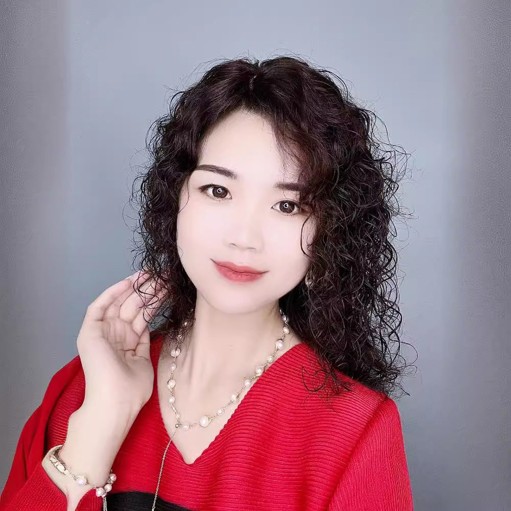 Female Head Hair Supplementing Piece Real Handmade Ironing Small Wig