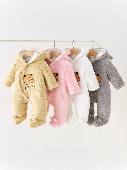 Women's & Men's Padded Coat Long-haired Spotted Dog Winter Clothes Outwear Jumpsuit, Climbing Suit