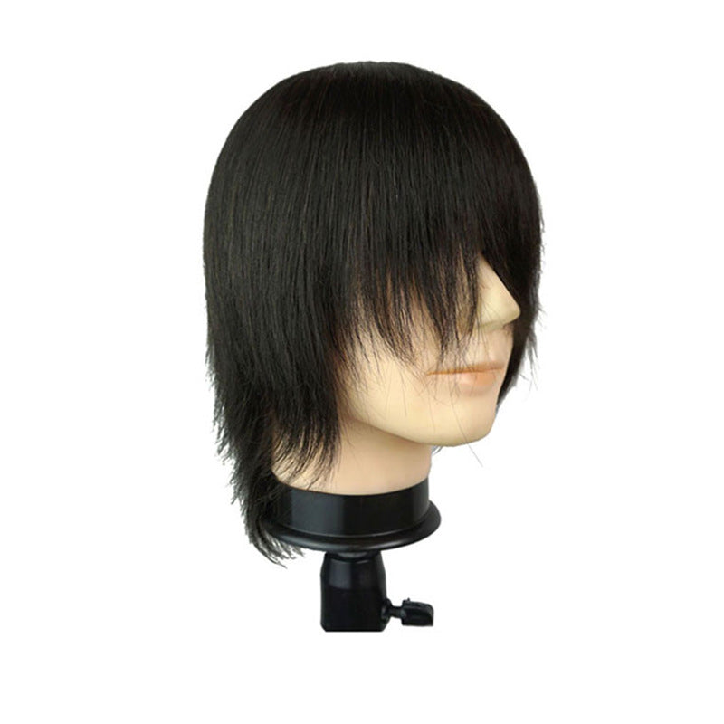 Men's Hairdressing Mannequin Head All Real Hair Doll Hairstyle Model Apprentice Other Wig