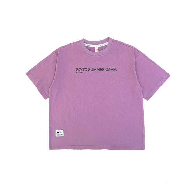 Children's Round Neck Top Mountain Outdoor Style Children's T-shirt