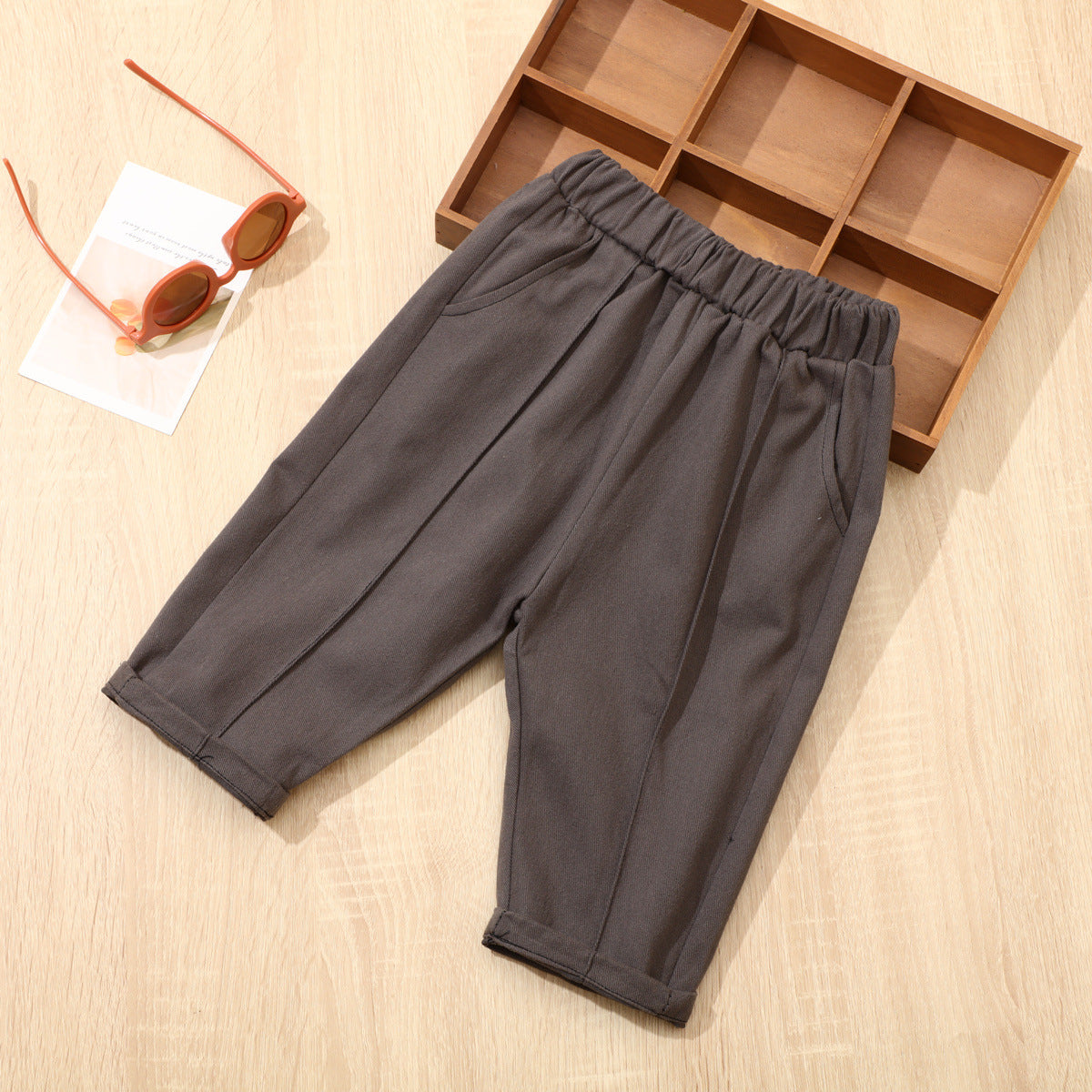 Children's Soft Mori Style Cotton Leisure Overalls Woven Baggy Casual Children's Pants