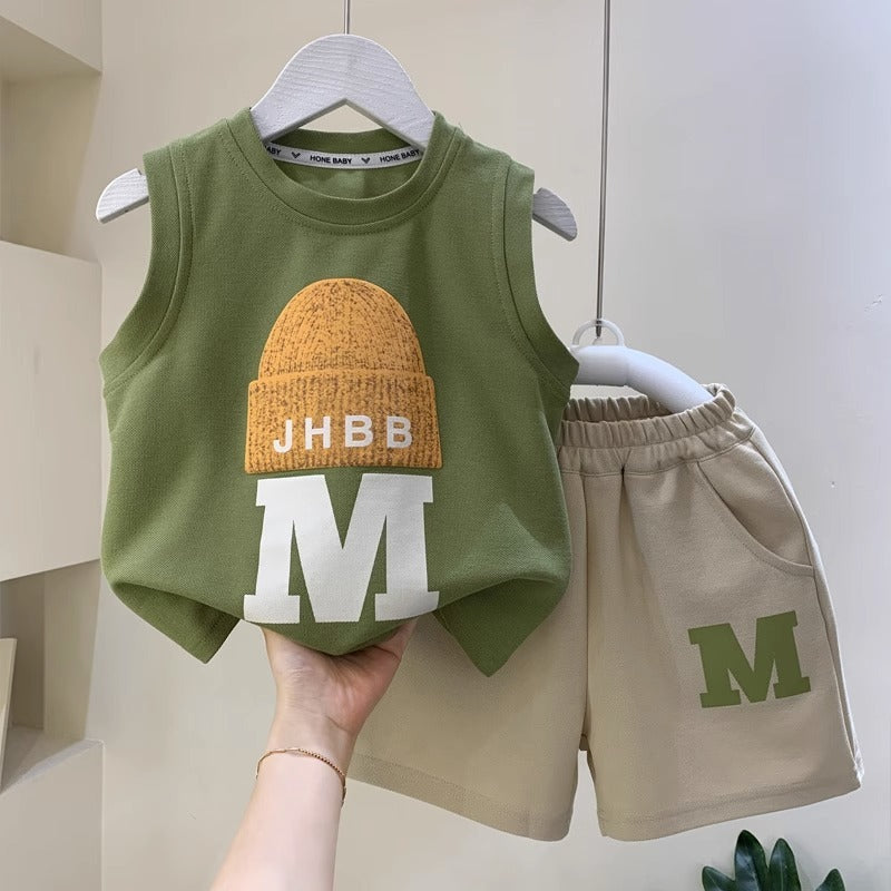 Children's Summer Clothing Vest Thin Western Style Sleeveless Children's Suit