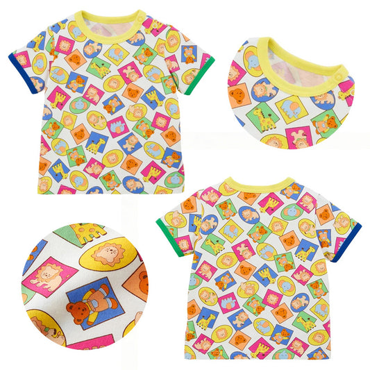 Zoo Bear Full Print Short Sleeve Children's T-shirt