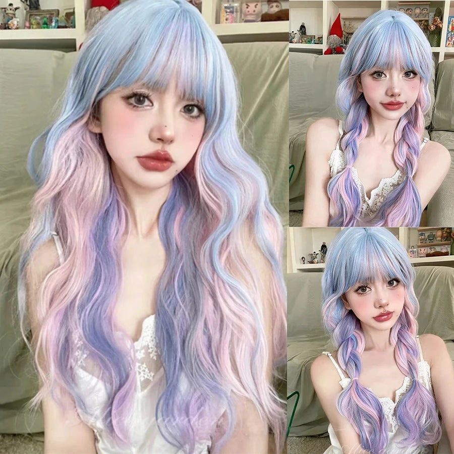 Role Play Dyed Chemical Fiber Whole Top Film Television Long Straight Wig