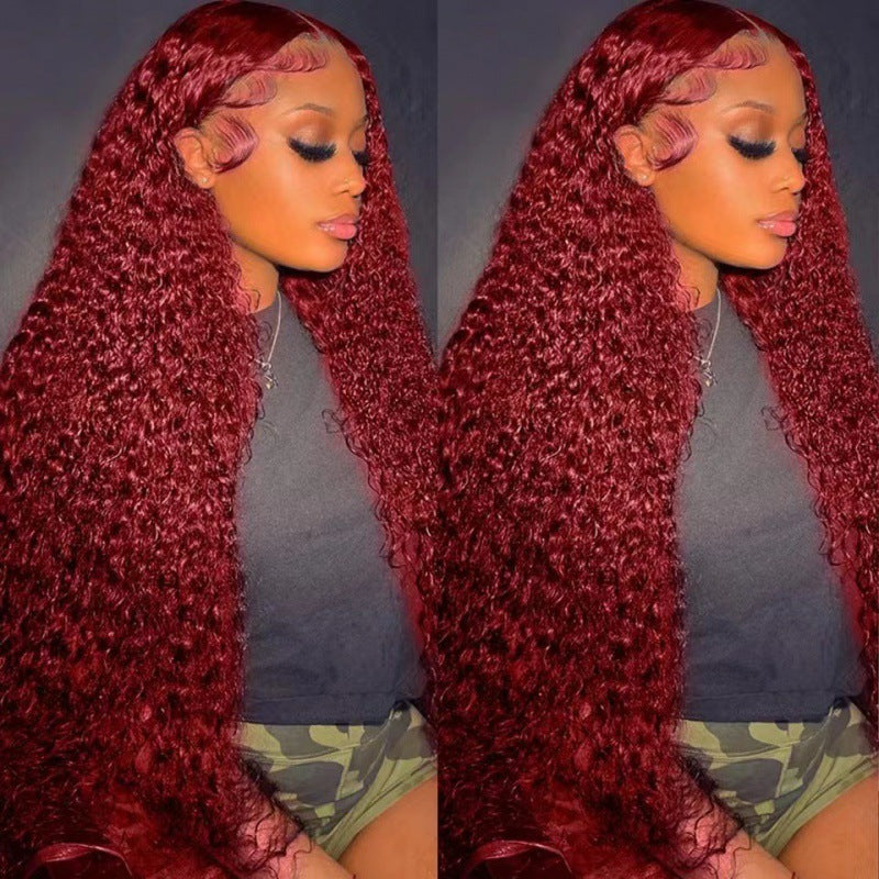 Creative Popular Front Lace Ms. Hair Wig Long Curls