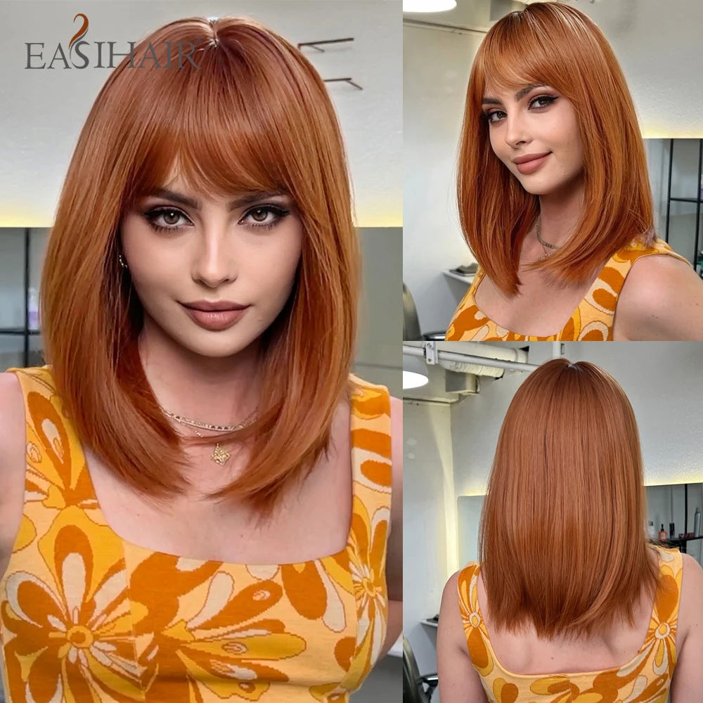 Women's High-level Collarbone Length Haircut Simulation Repairing Wig Short Straight Hair