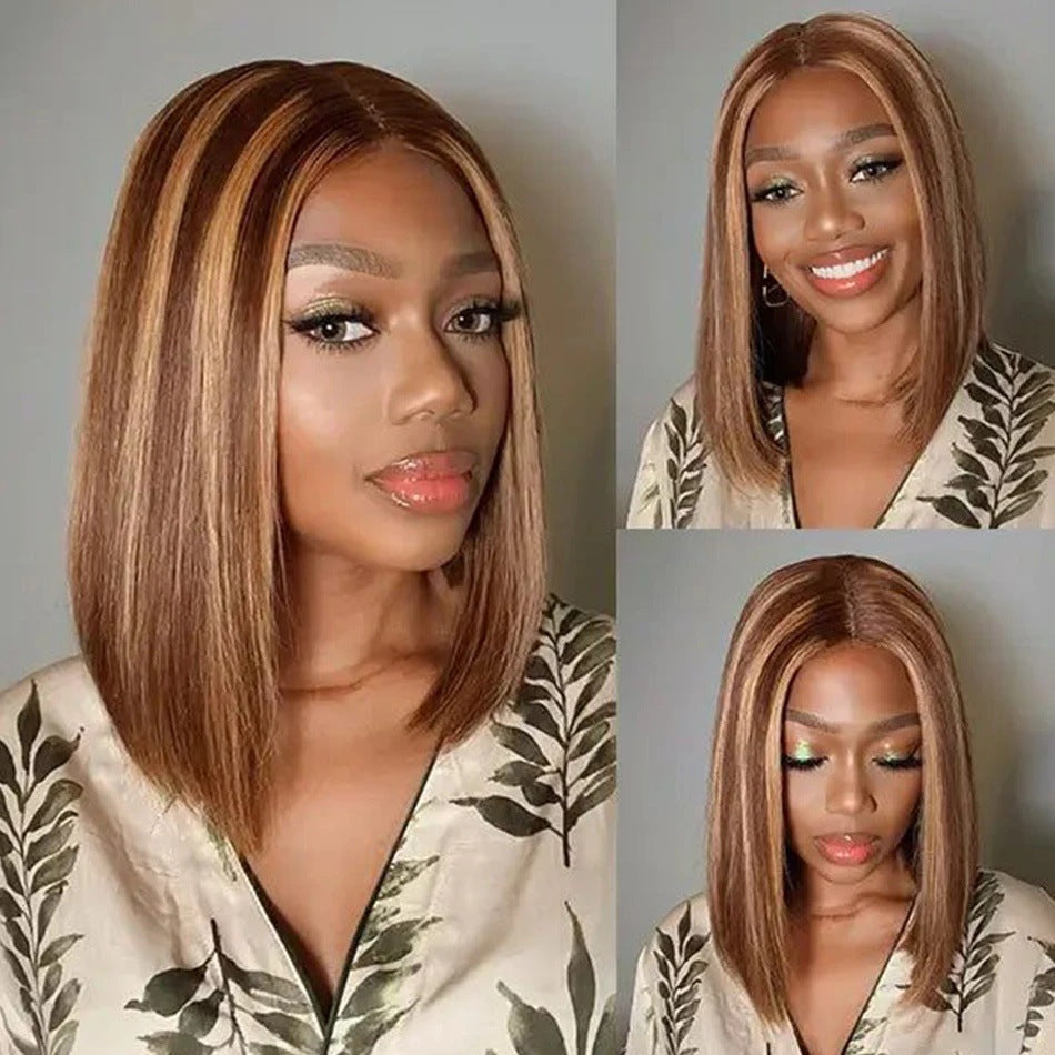 New Innovative Straight Bob Brazilian Human Real Hair Wig