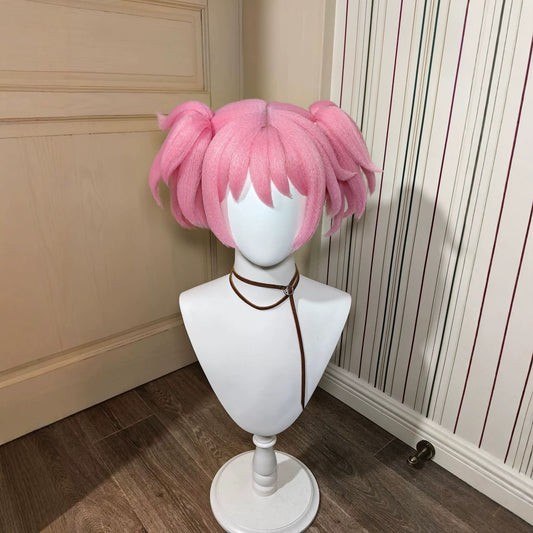 Magi Pink Double Tiger Clip Square Cos Wig