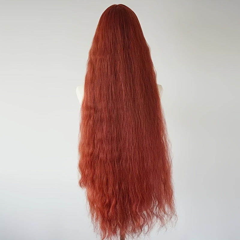 Female Orange Hair Corn Small Mori Wig Long Curls