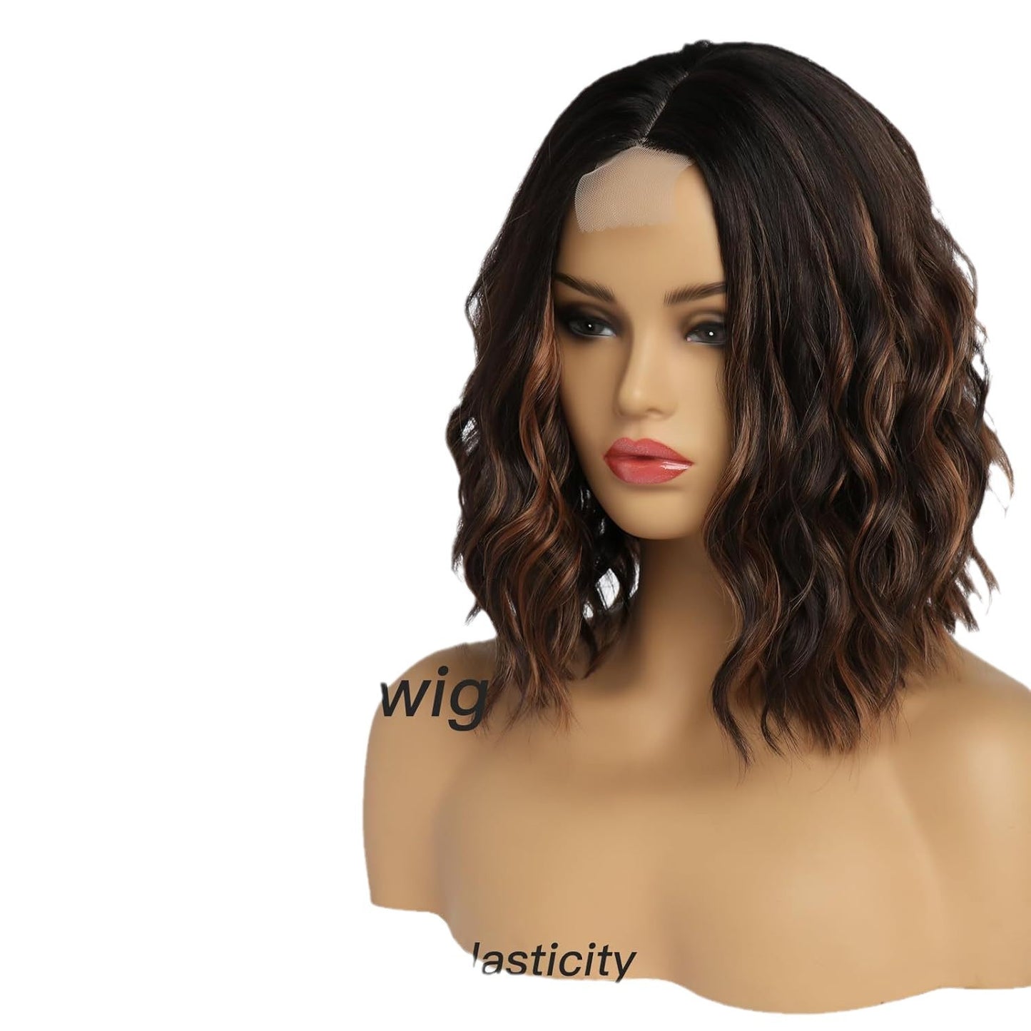 Graceful Women's Front Lace Synthetic Wigs Wig Short Curly Hair