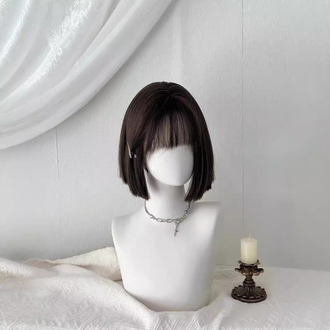 Female Daily Simulation Lolita Princess Sheath Wig Short Straight Hair