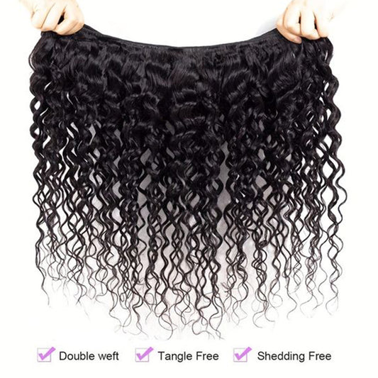 Fashion Classic Attractive Clockwork Weft Black Real Hair Wig