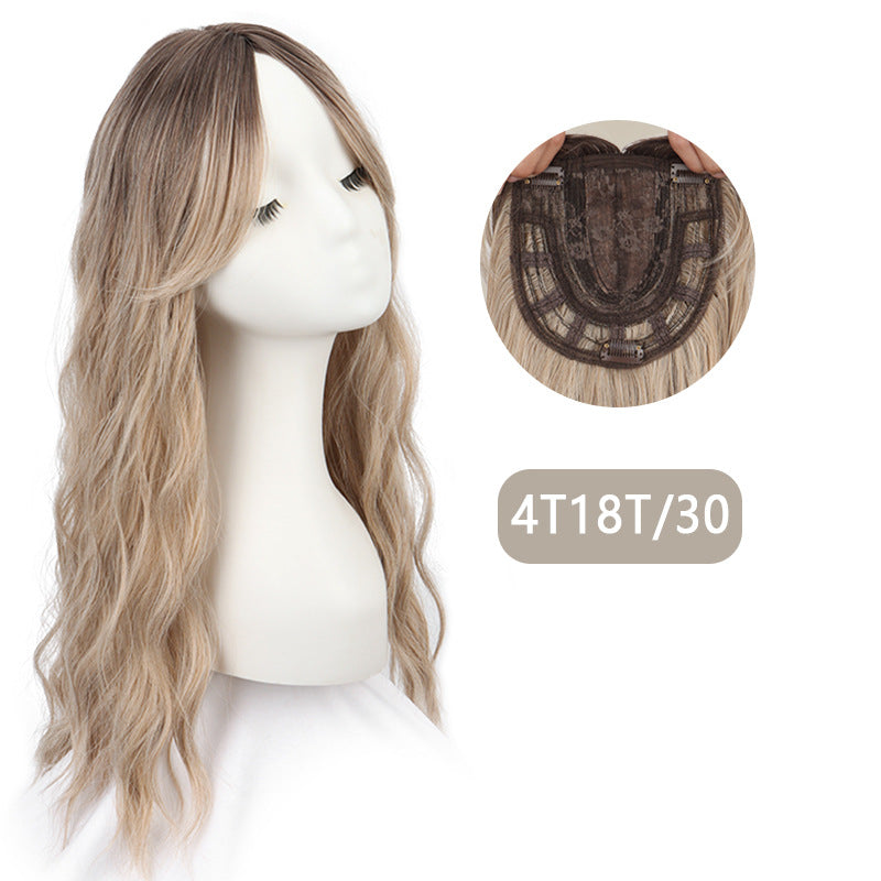 Hair Piece Water Ripple Long Curly Chemical Fiber Head Covering Wig Ponytail