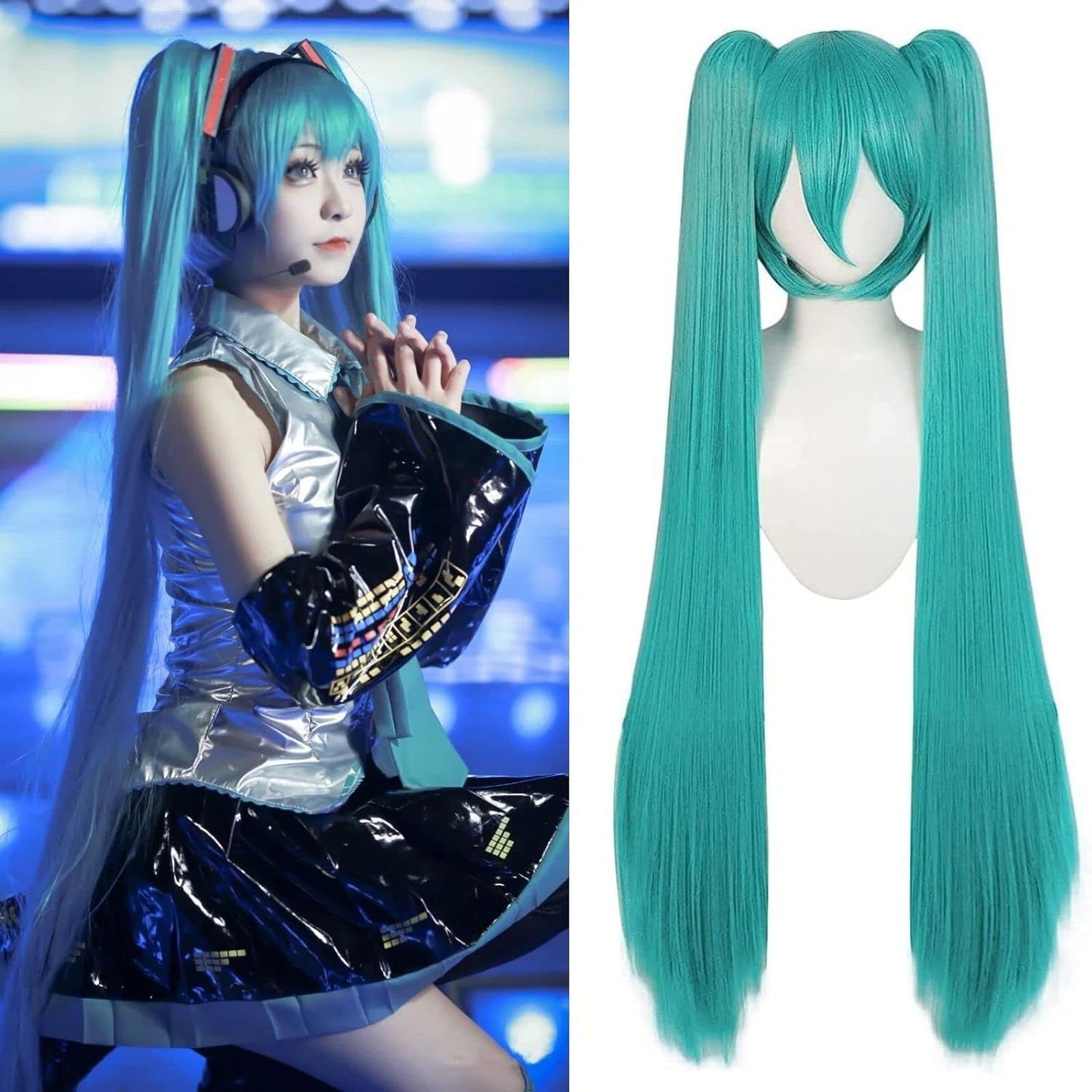 Jaws Clamp Double Horse Tail Long Cos Wig