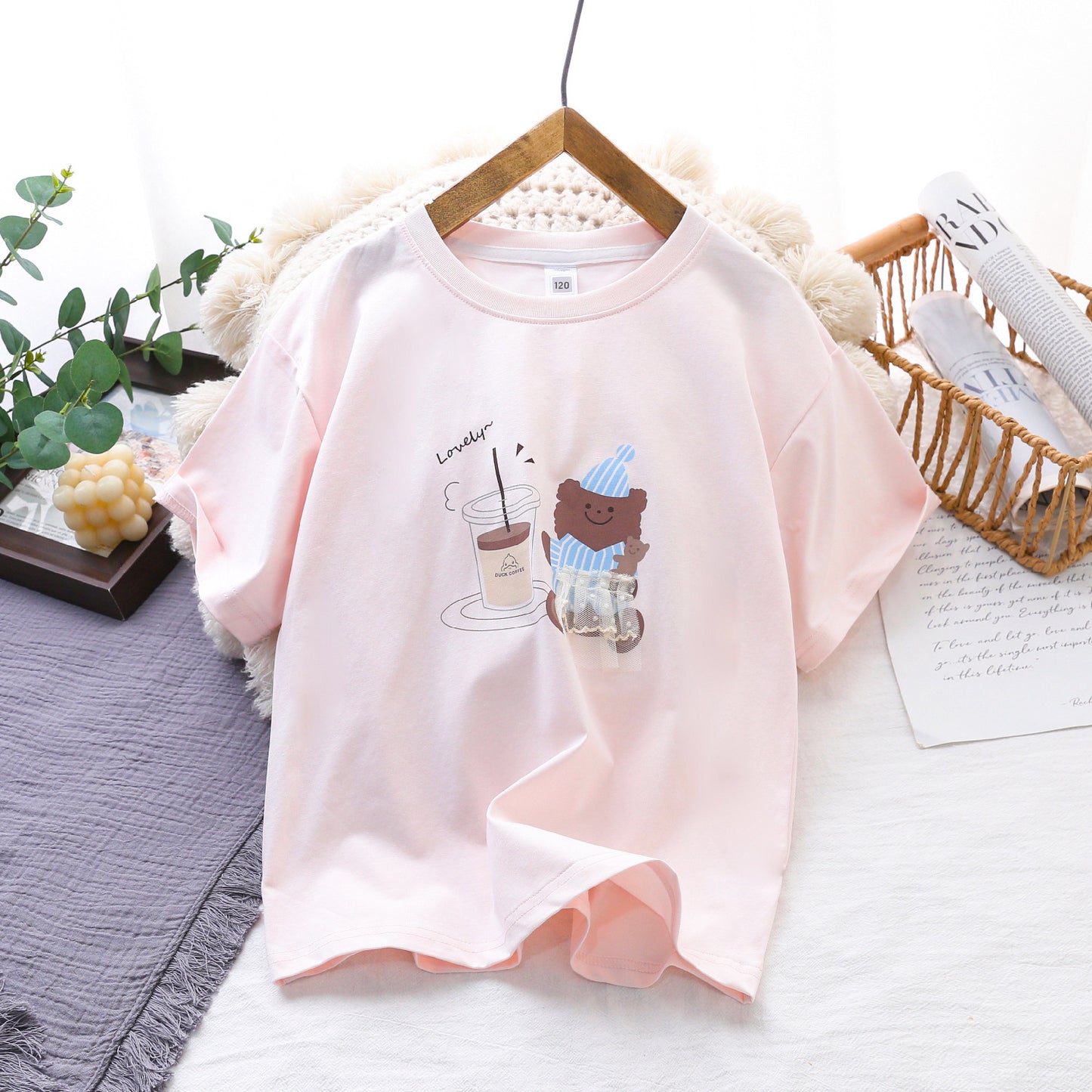 Children's Summer Short-sleeved Cartoon Round Neck Half Sleeve Children's T-shirt