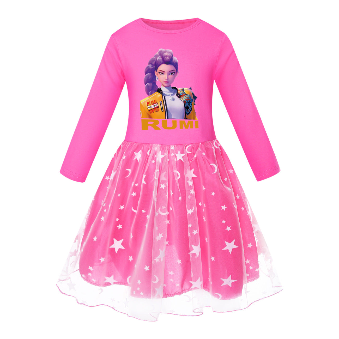 Star Rainbow Lace Summer Big Swing Children's Dress