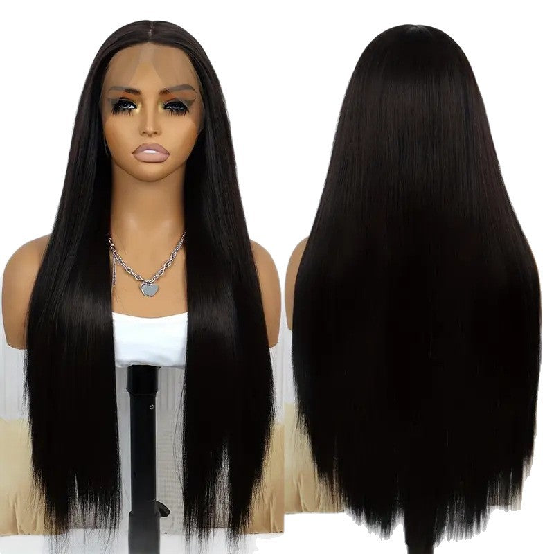 Front Lace Straight Hair Chemical Fiber Wig Long Curls