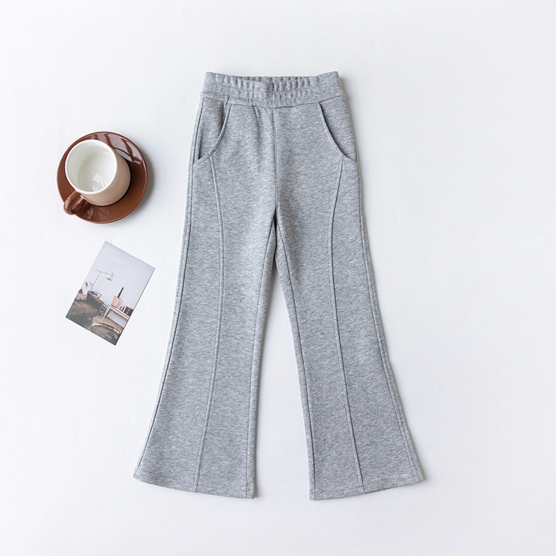 Women's Teens Casual Trendy Bell-bottom Street Slim Children's Pants