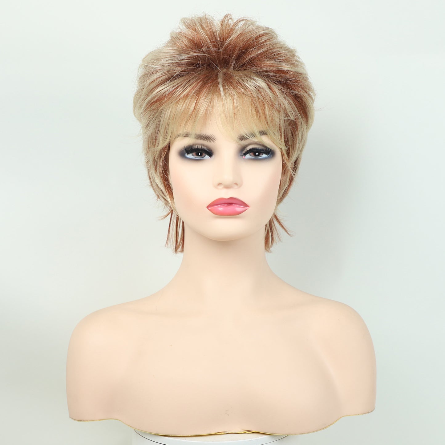 Classic Women's Head Cover Fluffy Lifelike Wig Short Straight Hair