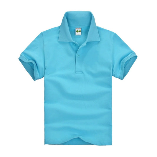 Children's White Boy Business Attire Half-sleeve Cotton School Children's T-shirt
