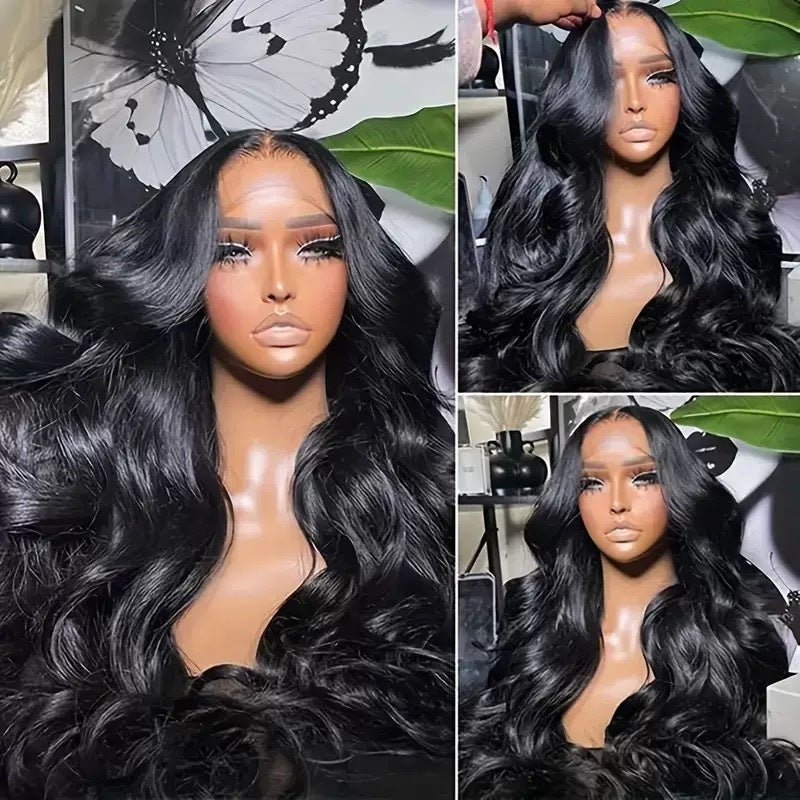 Women's Front Lace Mid-length Curly Hair Big Wig Long Curls