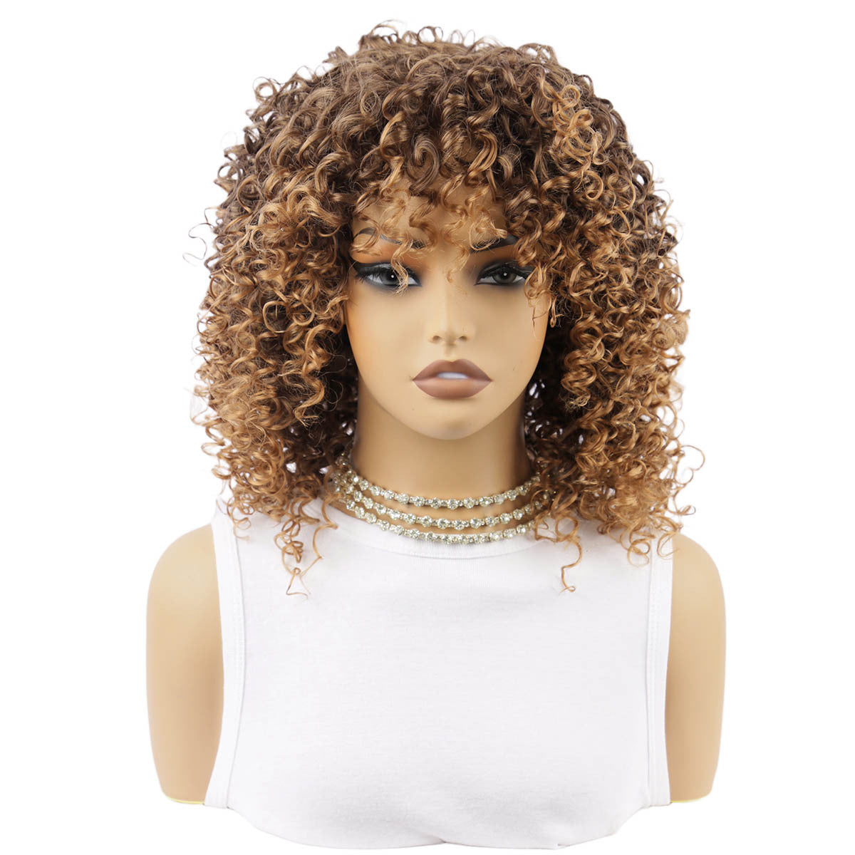 Women's African Fluffy Wigs With Small Fashion Wig Short Curly Hair