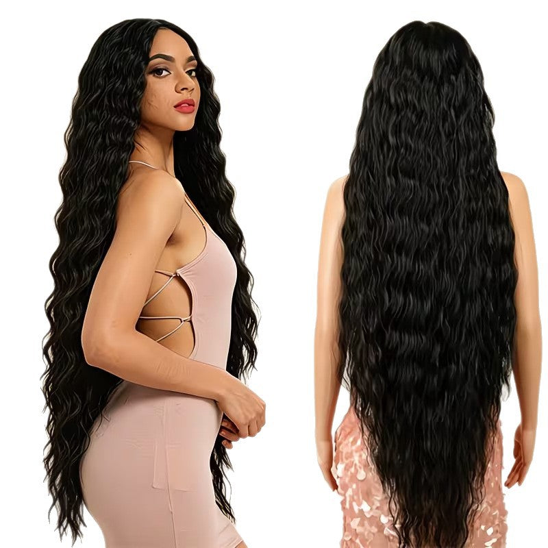 Mid-length Corn Curler Chemical Fiber Female Big Wig Long Curls