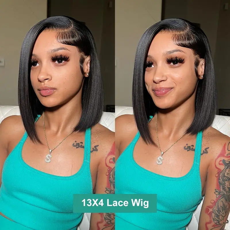 Innovative Stylish Women's Front Lace For Wig Short Straight Hair