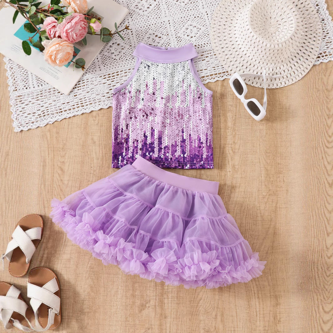 Summer Sundress Skirt Western Style Rabbit Children's Suit