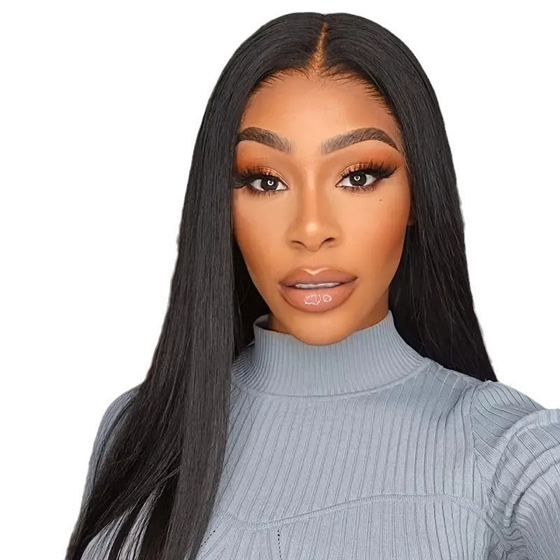 Durable Creative Fashion Mid-length Front Lace Long Straight Wig