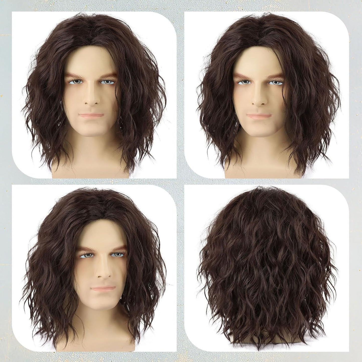 Men's Curls Short Curly Hair Medium Chemical Men's Wig
