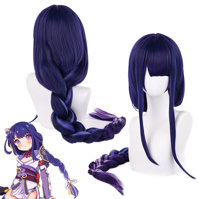Anime Original God Thunder General Bold Twist Braid Highlight Gradient Wig Long Curls