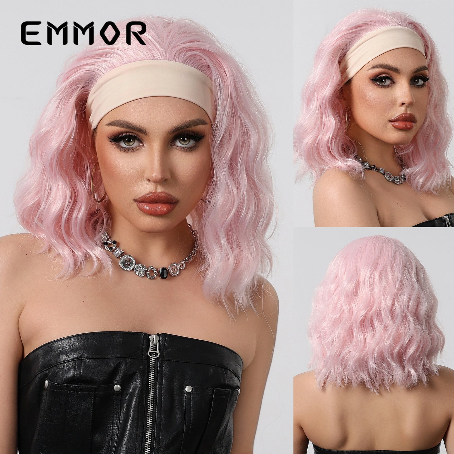 Band Latin American Curly Fashion Fluffy White Wig Long Curls