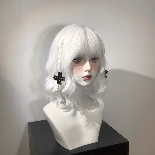 Realistic Straight Bangs Atmosphere Female Second Wig Short Curly Hair